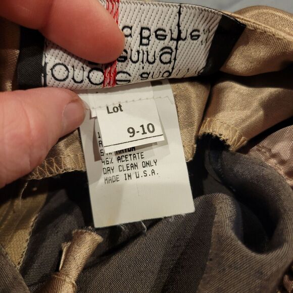 Blondie & Me By Linda Bernell Gold Evening Gown Size 9-10 Rayon & Acetate - Picture 3 of 12